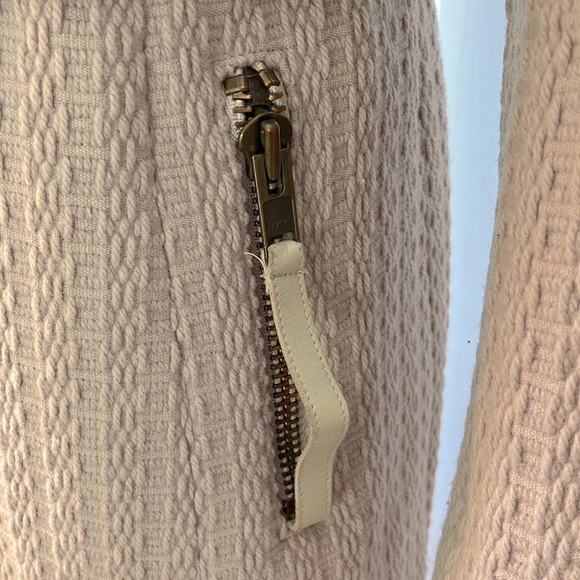 Mackage Virgin Wool Blend Woven Coat Leather Trim Light Gray Size M - Picture 6 of 15